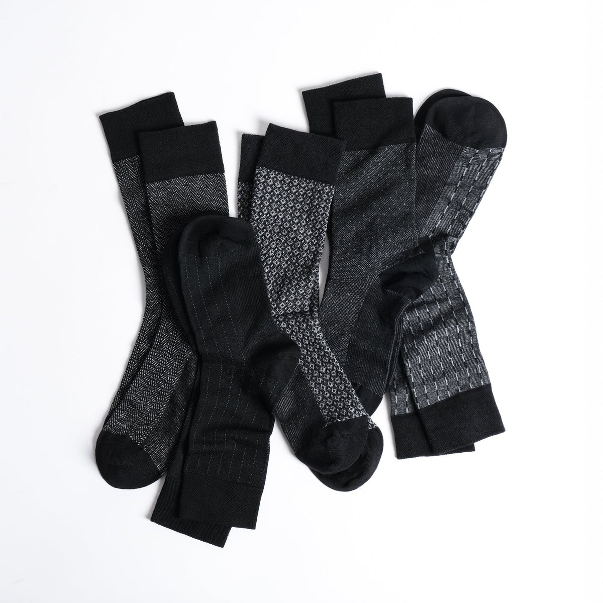 American Soft Linen Men’s Dress Socks – Premium Patterned Crew Socks in Gift Box Organizer