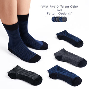 American Soft Linen Men’s Dress Socks – Premium Patterned Crew Socks in Gift Box Organizer