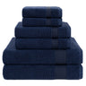 American Soft Linen Pleated Collection 100% Combed Cotton Luxury 6 Piece Towel Set, Zero Twist Ultra Soft and Plush 460 GSM Towels for Bathroom