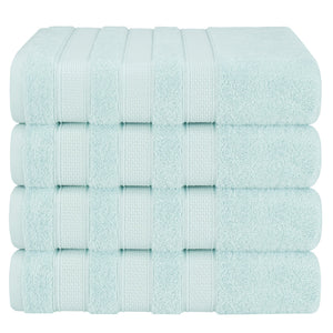 Salem 4 Piece 100% Cotton Luxury Turkish Bath Towel Sets