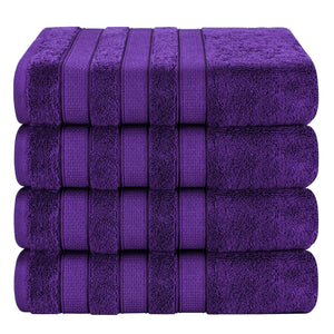Salem 4 Piece 100% Cotton Luxury Turkish Bath Towel Sets