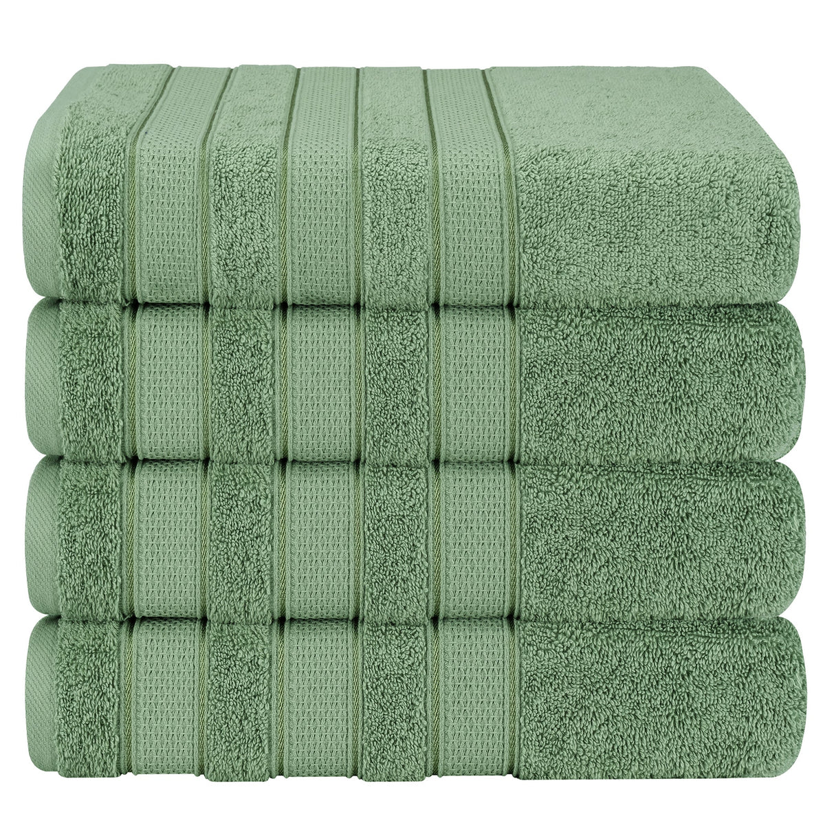 Salem 4 Piece 100% Cotton Luxury Turkish Bath Towel Sets