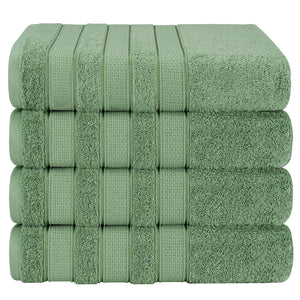 Salem 4 Piece 100% Cotton Luxury Turkish Bath Towel Sets