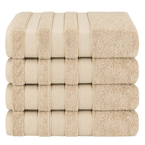 Salem 4 Piece 100% Cotton Luxury Turkish Bath Towel Sets
