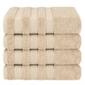Salem 4 Piece 100% Cotton Luxury Turkish Bath Towel Sets