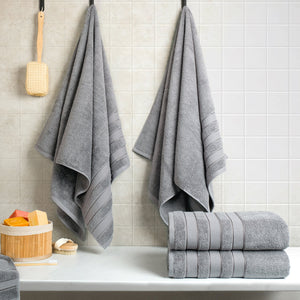 Salem 4 Piece 100% Cotton Luxury Turkish Bath Towel Sets