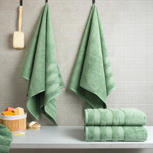 Salem 4 Piece 100% Cotton Luxury Turkish Bath Towel Sets