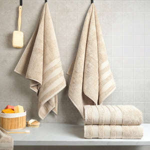 Salem 4 Piece 100% Cotton Luxury Turkish Bath Towel Sets