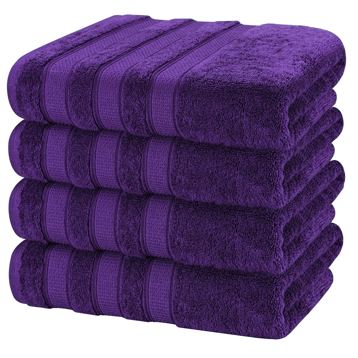 Salem 4 Piece 100% Cotton Luxury Turkish Bath Towel Sets
