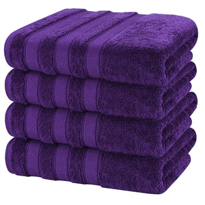 Salem 4 Piece 100% Cotton Luxury Turkish Bath Towel Sets