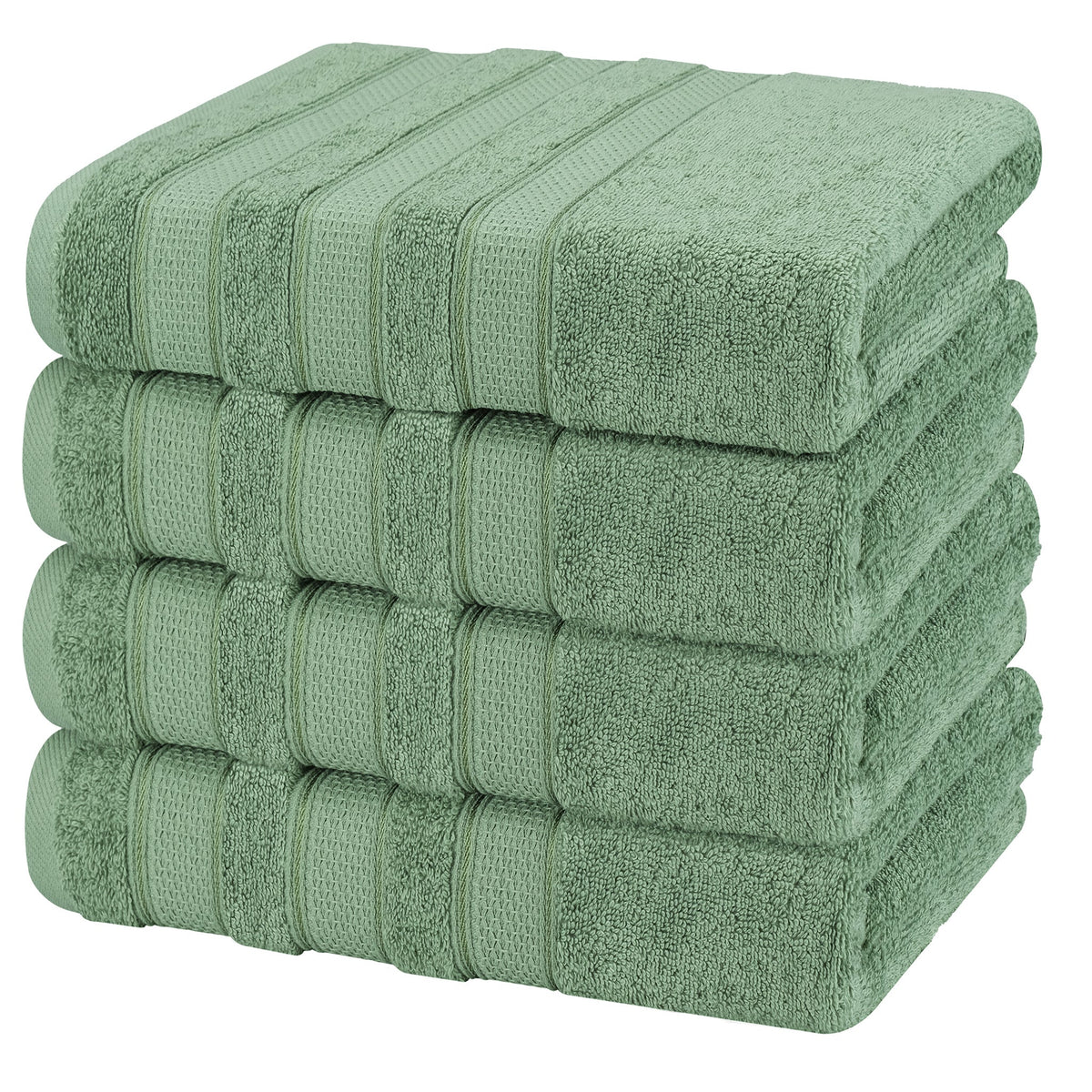 Salem 4 Piece 100% Cotton Luxury Turkish Bath Towel Sets
