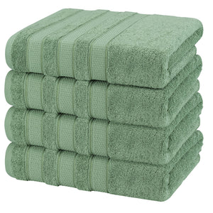 Salem 4 Piece 100% Cotton Luxury Turkish Bath Towel Sets
