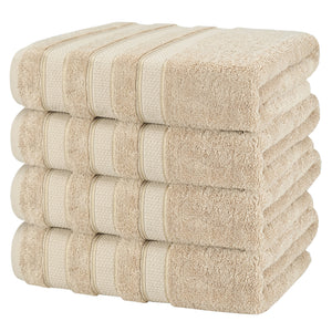 Salem 4 Piece 100% Cotton Luxury Turkish Bath Towel Sets