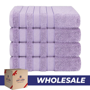 Salem 4 Piece 100% Cotton Luxury Turkish Bath Towel Sets - 6 Set Case Pack - Wholesale bath towels