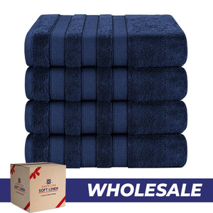 Salem 4 Piece 100% Cotton Luxury Turkish Bath Towel Sets - 6 Set Case Pack - Wholesale bath towels