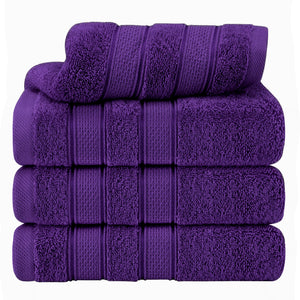 Salem 4 Piece 100% Cotton Luxury Turkish Hand Towel Sets
