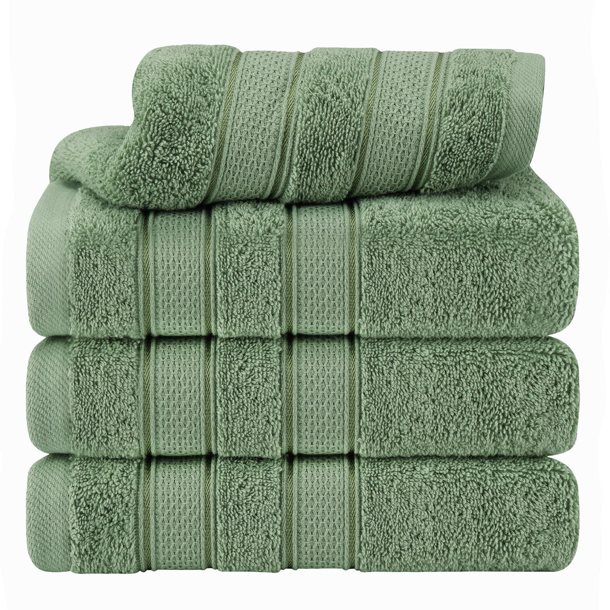 Salem 4 Piece 100% Cotton Luxury Turkish Hand Towel Sets