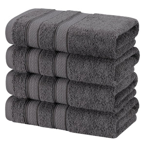 Salem 4 Piece 100% Cotton Luxury Turkish Hand Towel Sets