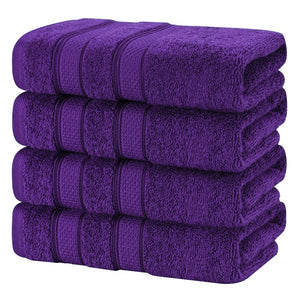 Salem 4 Piece 100% Cotton Luxury Turkish Hand Towel Sets