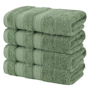 Salem 4 Piece 100% Cotton Luxury Turkish Hand Towel Sets