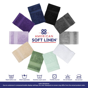 Salem 4 Piece 100% Cotton Luxury Turkish Hand Towel Sets