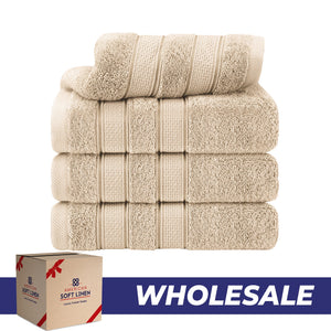 Salem 4 Piece 100% Cotton Luxury Turkish Hand Towel Sets - Wholesale hand towels