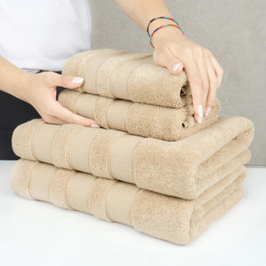 Salem 6 Piece 100% Cotton Luxury Turkish Bath Towel Set