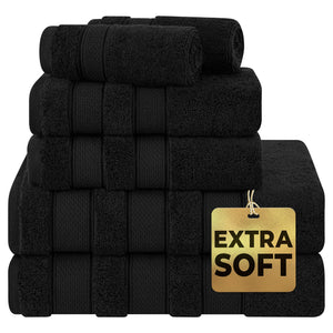 Salem 6 Piece 100% Cotton Luxury Turkish Bath Towel Set