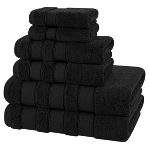 Salem 6 Piece 100% Cotton Luxury Turkish Bath Towel Set