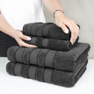 Salem 6 Piece 100% Cotton Luxury Turkish Bath Towel Set