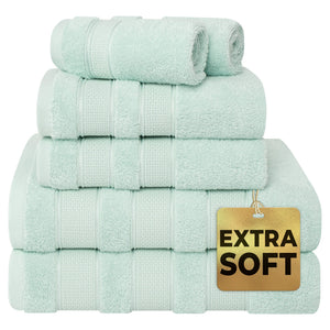 Salem 6 Piece 100% Cotton Luxury Turkish Bath Towel Set