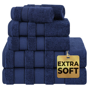 Salem 6 Piece 100% Cotton Luxury Turkish Bath Towel Set