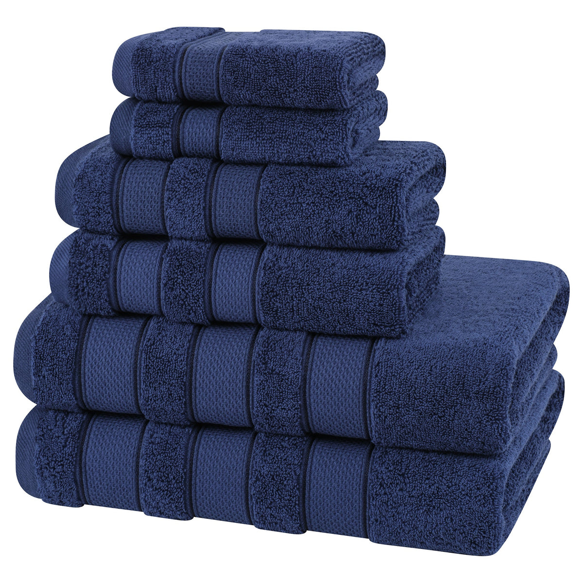 Salem 6 Piece 100% Cotton Luxury Turkish Bath Towel Set