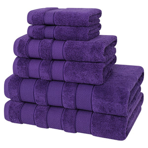 Salem 6 Piece 100% Cotton Luxury Turkish Bath Towel Set