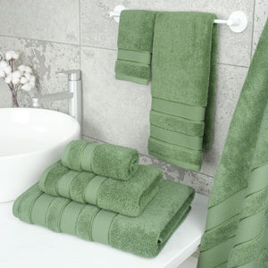 Salem 6 Piece 100% Cotton Luxury Turkish Bath Towel Set