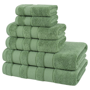 Salem 6 Piece 100% Cotton Luxury Turkish Bath Towel Set