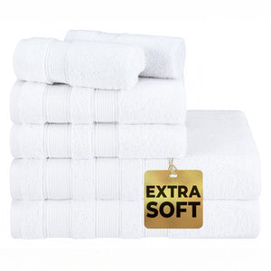 Salem 6 Piece 100% Cotton Luxury Turkish Bath Towel Set
