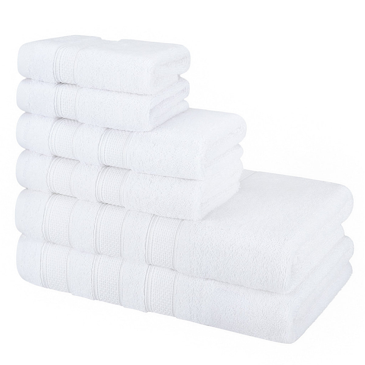 Salem 6 Piece 100% Cotton Luxury Turkish Bath Towel Set