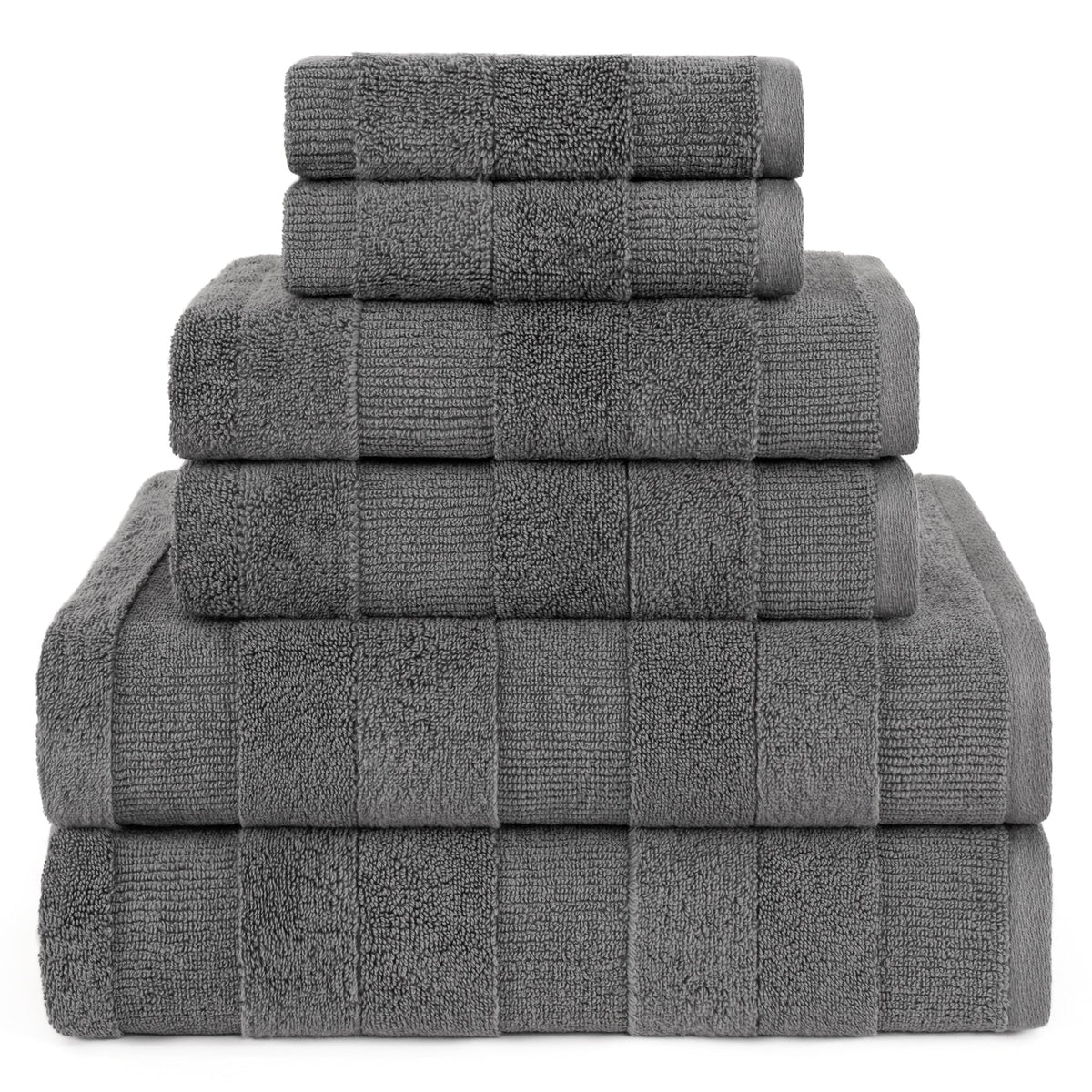 American Soft Linen Sense Collection 100% Micro Cotton Premium 6 Piece Towel Set, 600 GSM Ultra Soft and Plush Towels for Bathroom
