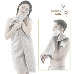American Soft Linen Sense Collection 100% Micro Cotton Premium 6 Piece Towel Set, 600 GSM Ultra Soft and Plush Towels for Bathroom