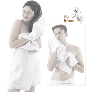 American Soft Linen Sense Collection 100% Micro Cotton Premium 6 Piece Towel Set, 600 GSM Ultra Soft and Plush Towels for Bathroom