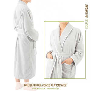 American Soft Linen Triga - Bamboo Robes for Women and Men, Unisex Plush Spa Lounging Bathrobe, 1 Piece Cozy Robe for Couples After Shower