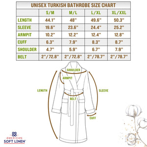 American Soft Linen Triga - Bamboo Robes for Women and Men, Unisex Plush Spa Lounging Bathrobe, 1 Piece Cozy Robe for Couples After Shower