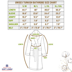 American Soft Linen Triga - Bamboo Robes for Women and Men, Unisex Plush Spa Lounging Bathrobe, 1 Piece Cozy Robe for Couples After Shower