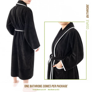American Soft Linen Triga - Bamboo Robes for Women and Men, Unisex Plush Spa Lounging Bathrobe, 1 Piece Cozy Robe for Couples After Shower