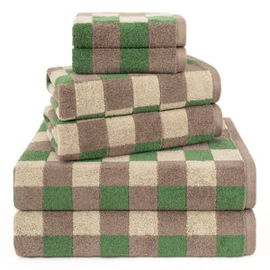 6-Piece Turkish Cotton Towel Set – Luxury Bath Towels Set, Egyptian Cotton Alternative, Soft & Quick Dry