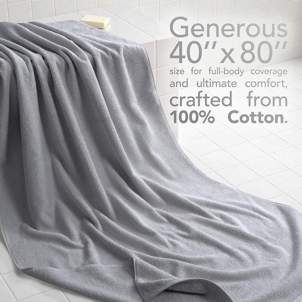 40x80 Oversized Bath Sheets – 12 Pack | Premium 600 GSM Cotton