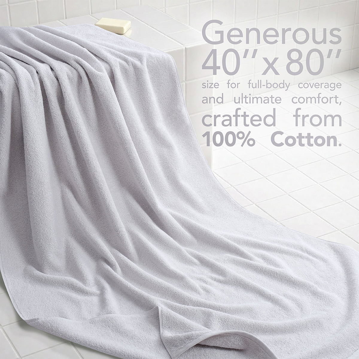 40x80 Oversized Bath Sheets – 12 Pack | Premium 600 GSM Cotton