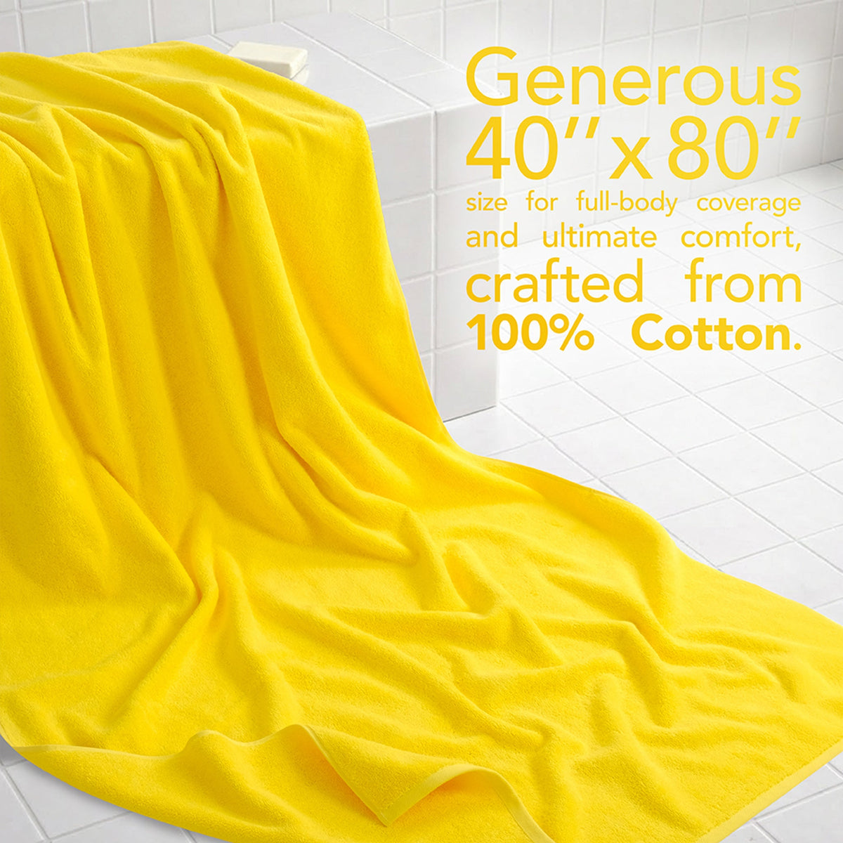 40x80 Oversized Bath Sheets – 12 Pack | Premium 600 GSM Cotton