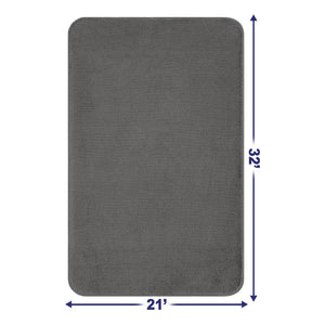 American Soft Linen Fluffy Foamed Bath Rug, 21x32 inches Bath Rugs for Bathroom, 100% Polyester Upper Fluffy Surface and Grip Enhanced Base